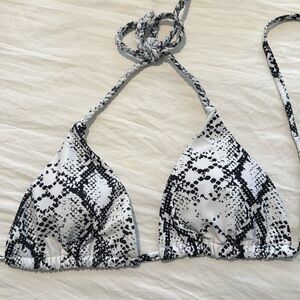 Snakeskin bikini top